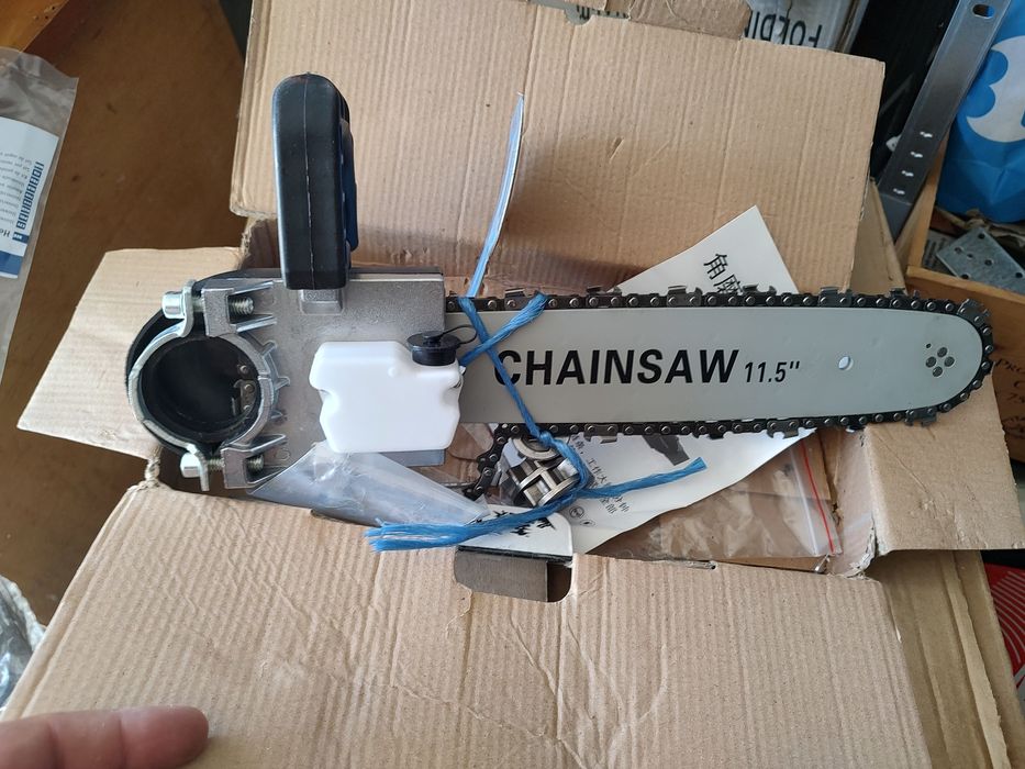 Верижен трион, Резачка, Приставка за ъглошлайф