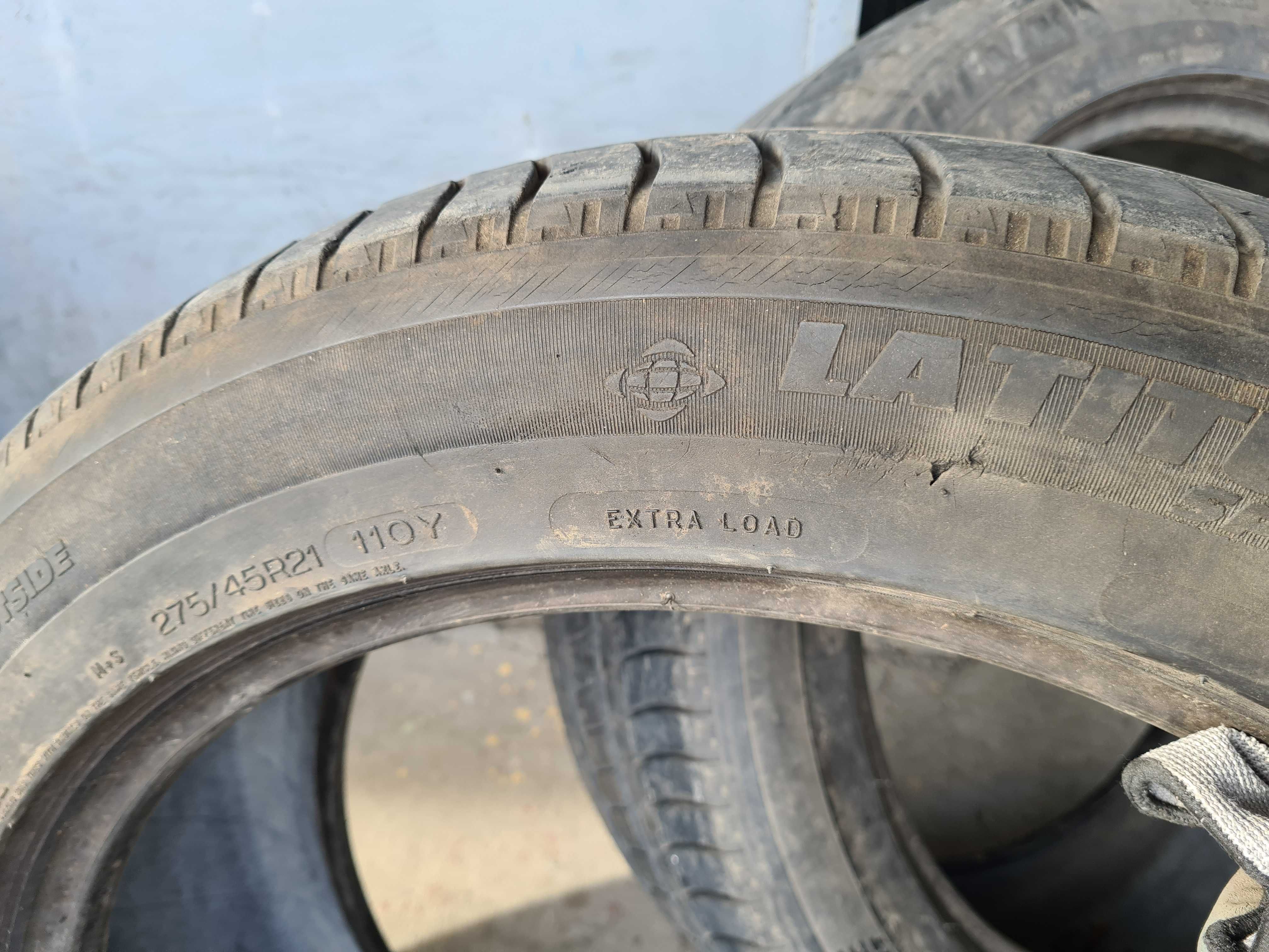 4 бр. летни гуми 275/45/21 Michelin 2x6 mm 2x5 mm DOT 4615