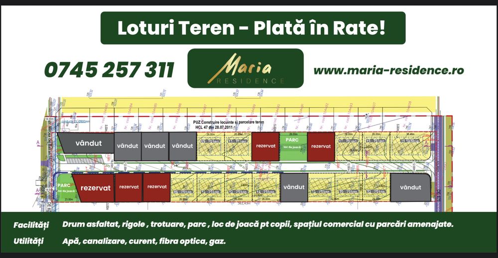PARCELE Teren constructii rezidentiale zona strada Mircea cel Batran