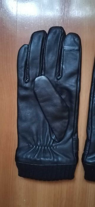 Manusi negre de piele pentru barbati, marimea 10