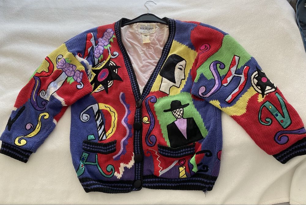 Произведение на изкуството! Pinup Плетено яке с подплата от Флорида.