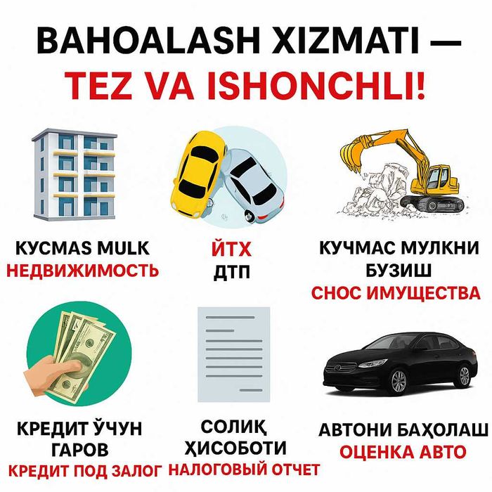 Оценка, Атсенка, ДТП, Baholash, Otsenka, Baxolash, Отценка, Arzon narx