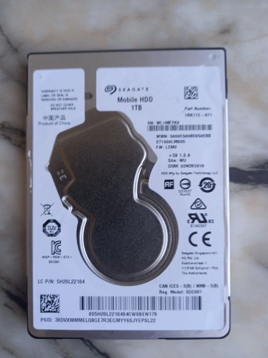 Хард диск за лаптоп Seagate 1TB Mobile ,5400rpm,128MB