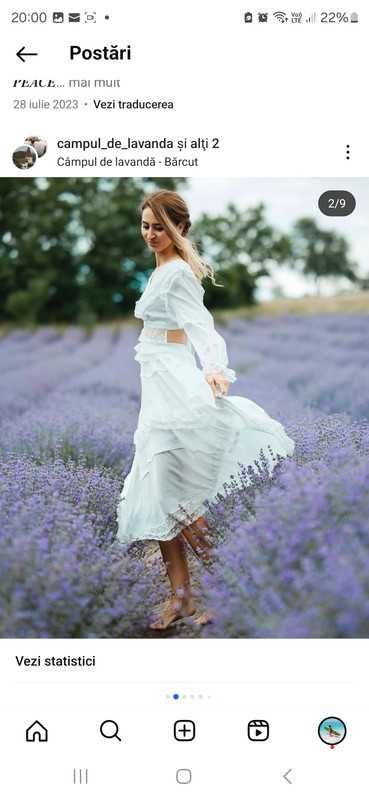 Rochie Alba Midi Celeste
