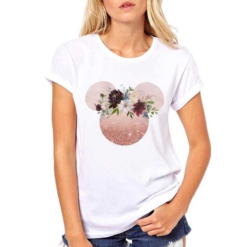 Дамски тениски с Мини Маус и цветя
