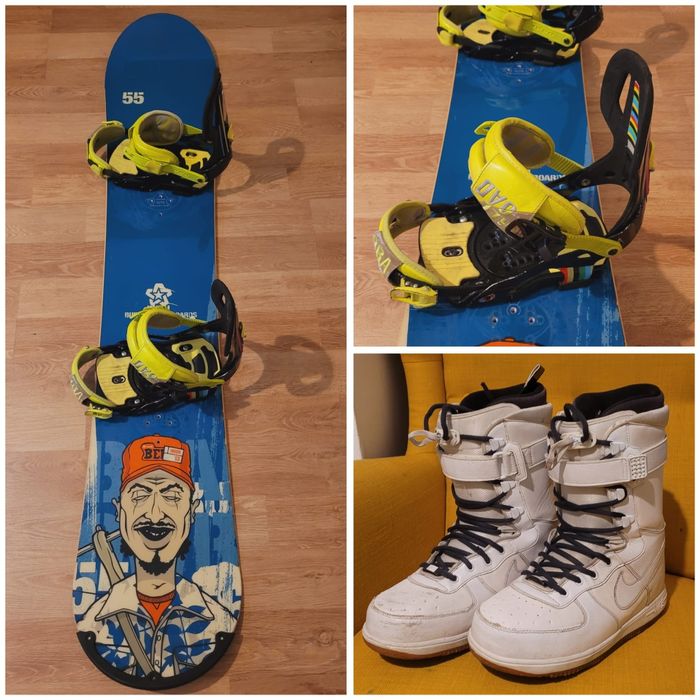 Placa snowbord Burton 155 cu legaturi DRAKE și boots NIKE 43
