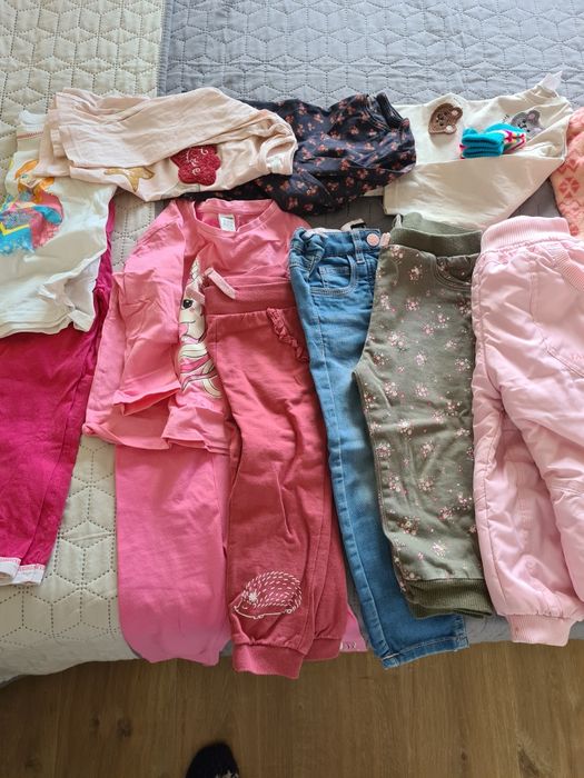 Дрехи зимни момиче  р-р 18-24 месеца + подарък обувки