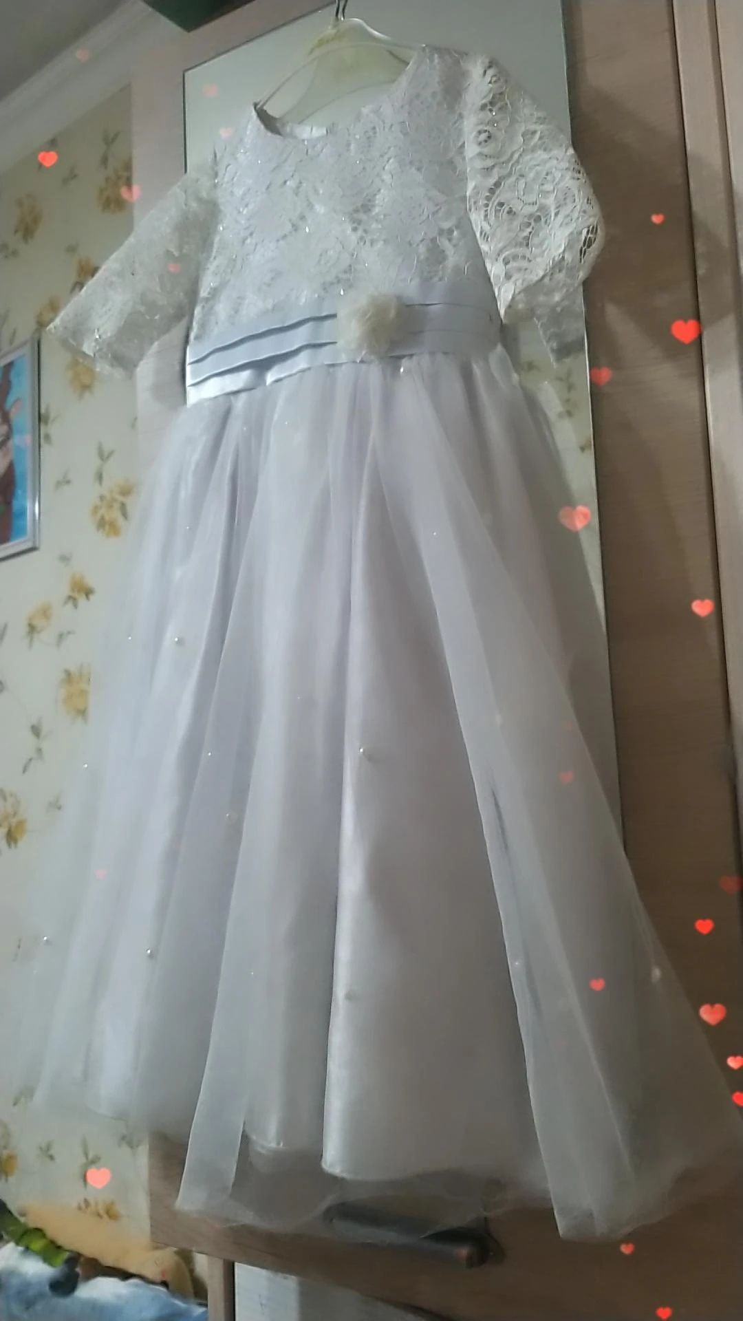Белое платье для девочки на новый год, выпускной в садик 4-6 лет