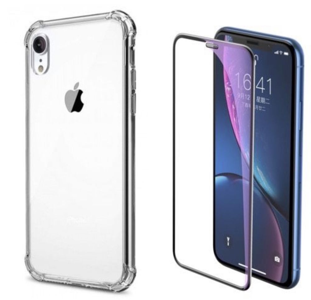 Husa Stifler Clear Anti Soc si Folie Sticla 21D Iphone XS XR