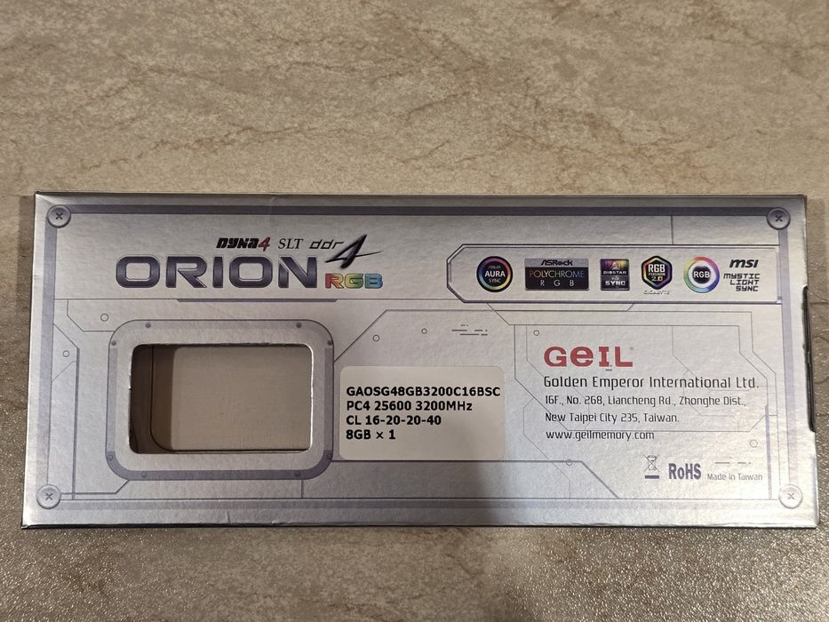 Memorii DDR4 32 GB (4x8 GB) Geil Orion RGB 3200 Mhz