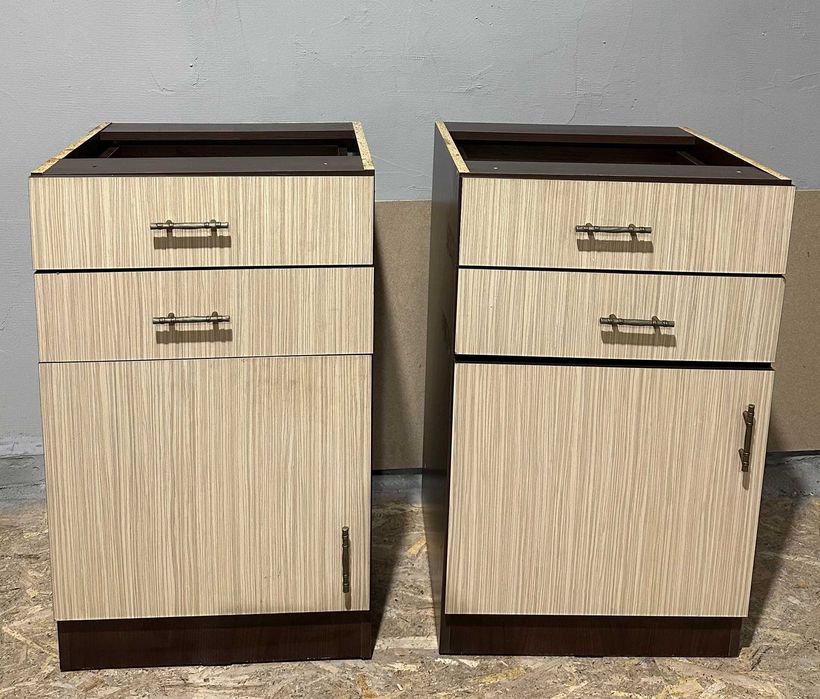 3 buc Bufet de Bucatarie cu usa si sertare; Dulap; Necesita blat!