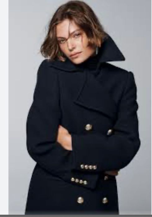 Palton Zara Manteco scurt, M, 75% lana nepurtat