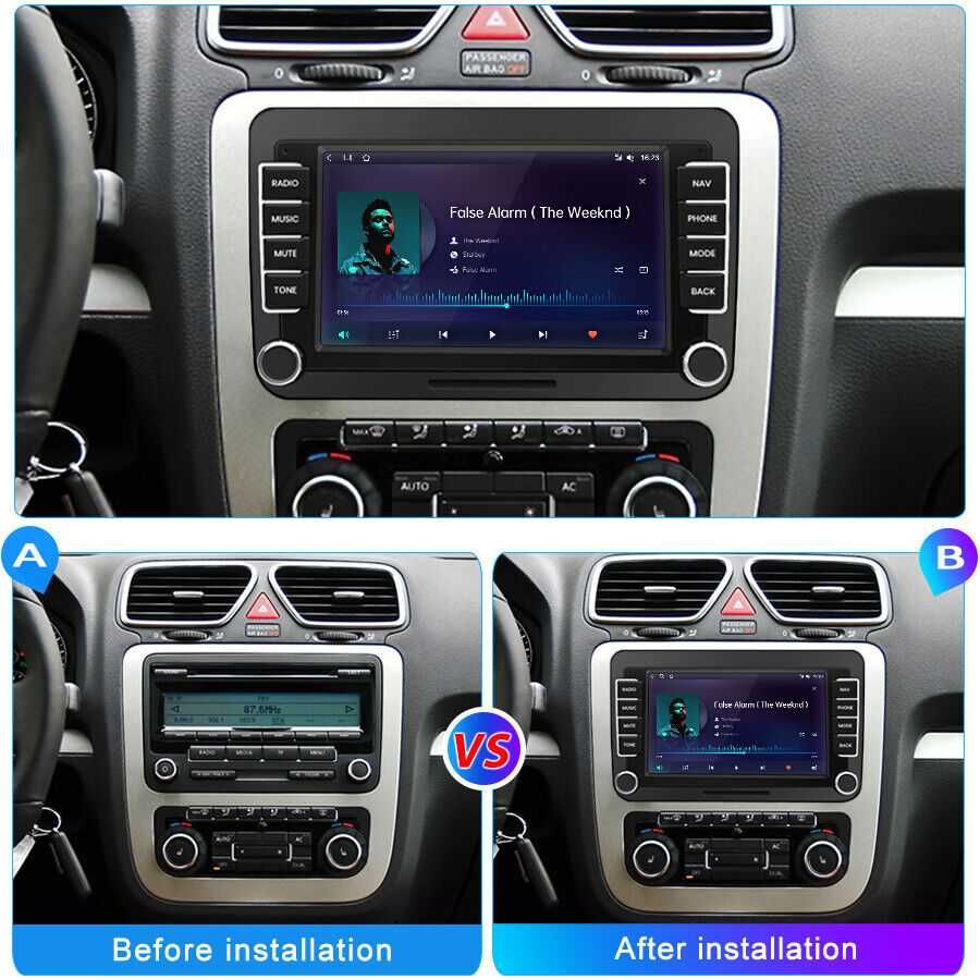 Navigatie 2G+32G,Carplay+Android Auto ,VW , Seat ,Skoda