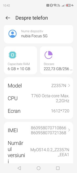 Vand telefon nubia 5g