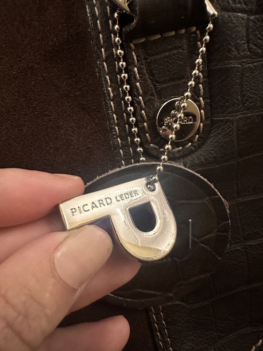 Geanta Picard piele naturala chocolate brown