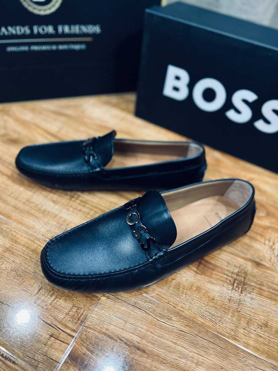 BOSS мужские кожаные мокасины Италия РАЗМЕР 45,46