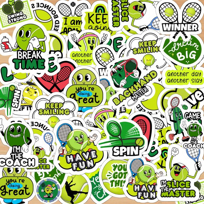 35 уникални тенис стикери - перфектни за треньори и тенис академии