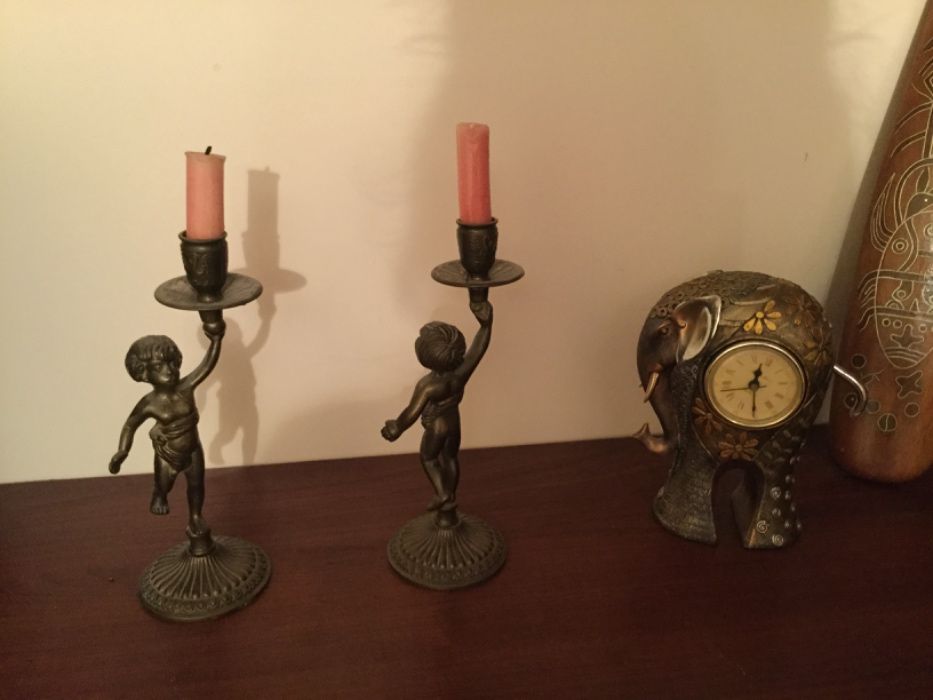 антикварные бронзовые подсвечники из Швейцарии продам