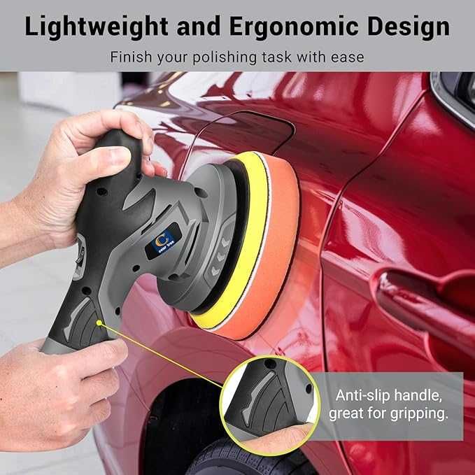 Mașină de lustruit auto fără fir cu 2 baterii