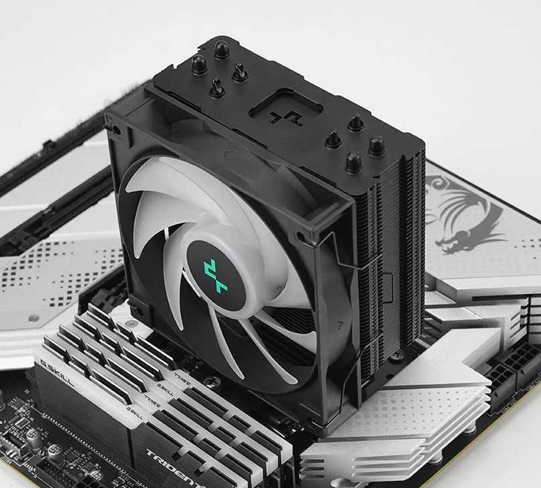 DeepCool Gammaxx AG400 BK — 120 мм CPU охладител, 4 топлинни тръби