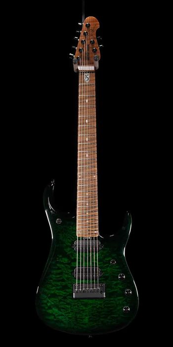 Ernie Ball Music Man JP15 Green Tiger eye Quilt!