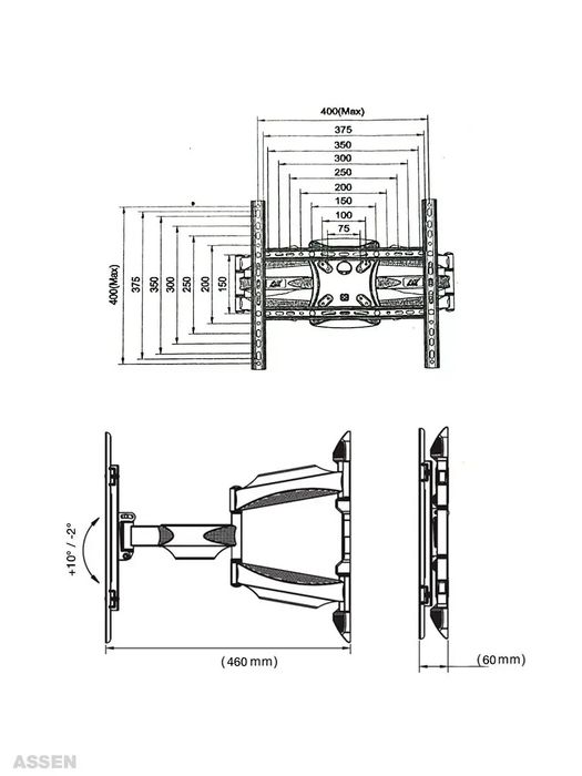 Кронштейн для телевизора настенный поворотный