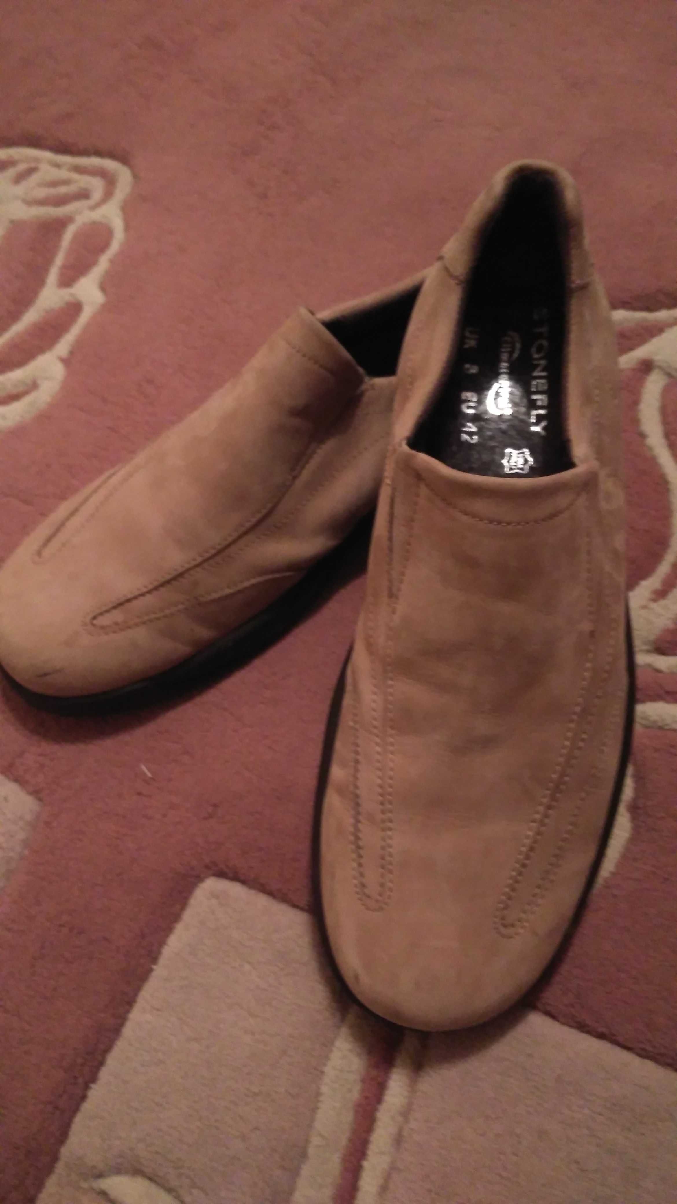 Pantofi noi, Stonefly, piele, 42/ Fusta clasica, lana, 42