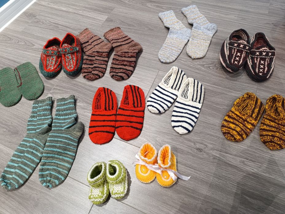 Вязаные шерстяные носки для мужчин большемер