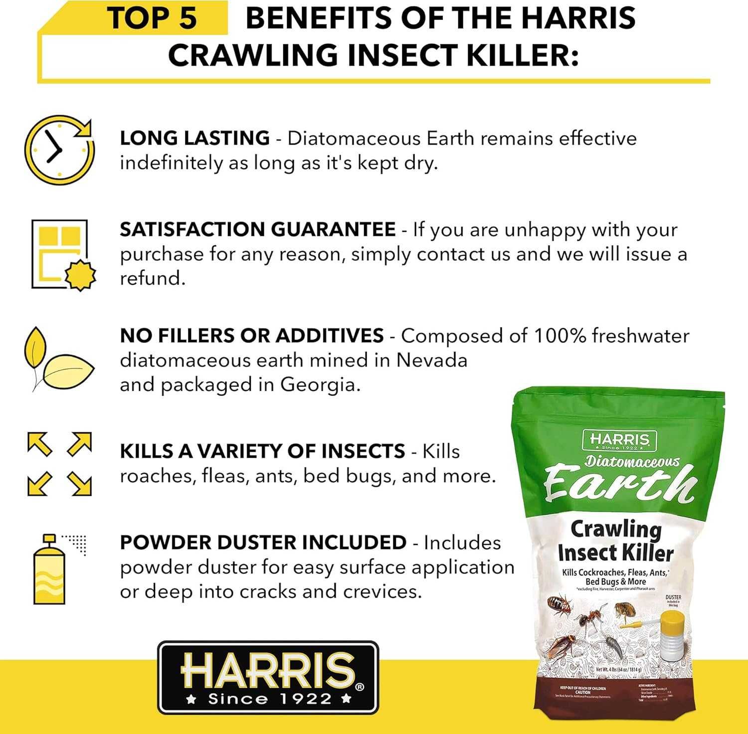 Средство от клопов НОВИНКА экологический от Harris Bed Bug Killer