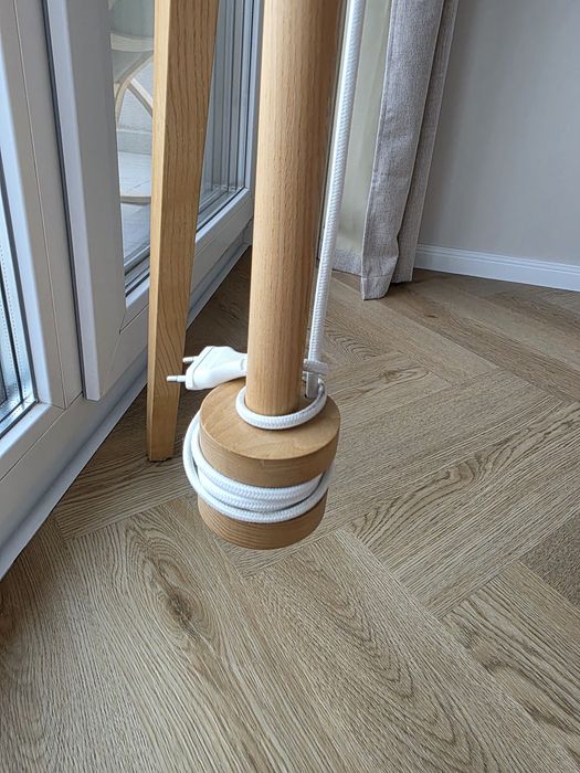 Lampadar ikea lemn si ratan bambus