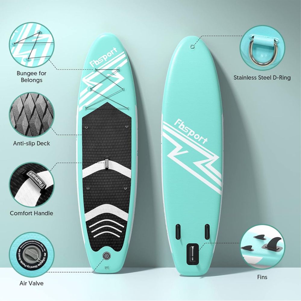 FBSPORT 10.6' надуваема дъска Paddle Board