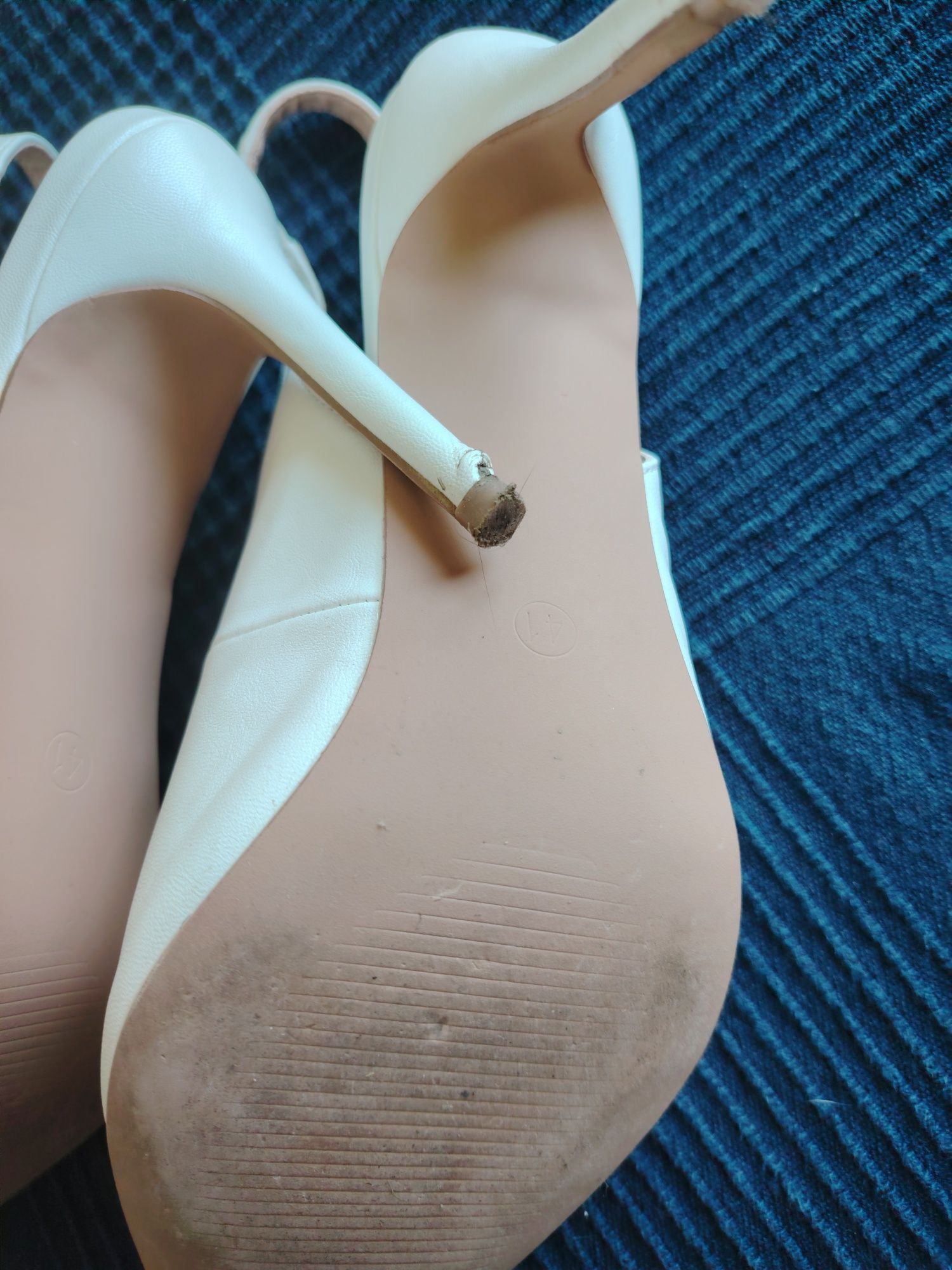 Pantofi cu toc și balerini, albi, 41