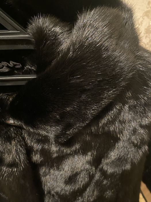 Норковая шуба с капюшоном