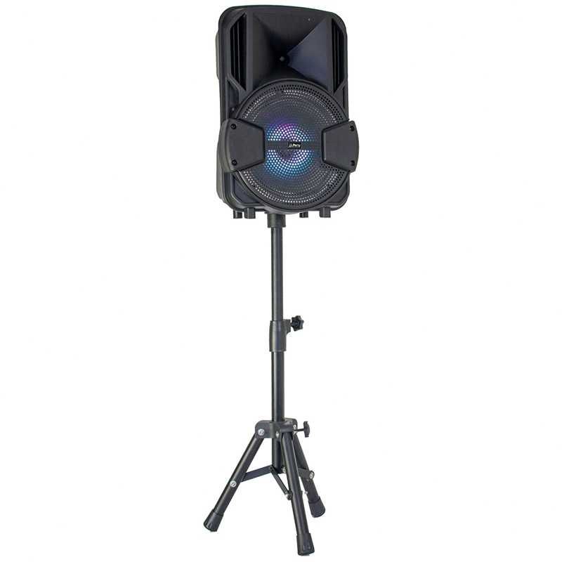 Set Boxa Activa Party-Mobile 15W LED cu BT/USB/MSD/FM+stand+microfon