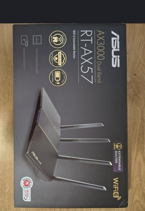 Router Wireless Gigabit ASUS RT-AX57 AX3000, Wi-Fi 6, Dual-Band 2402 +