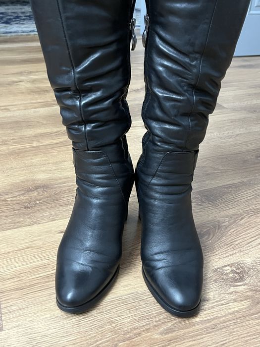 Сапоги зимние кожаные