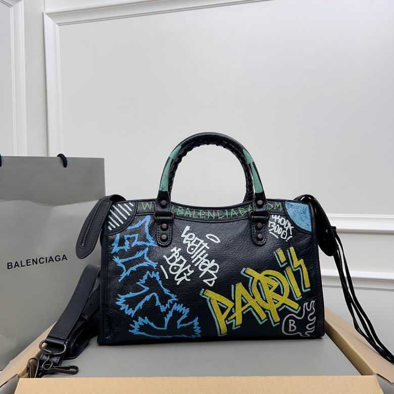 Poseta Balenciaga City Graffiti - piele naturala/premium/30cm
