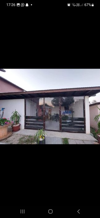 Închideri terase și foișoare cu folie pvc Cristal