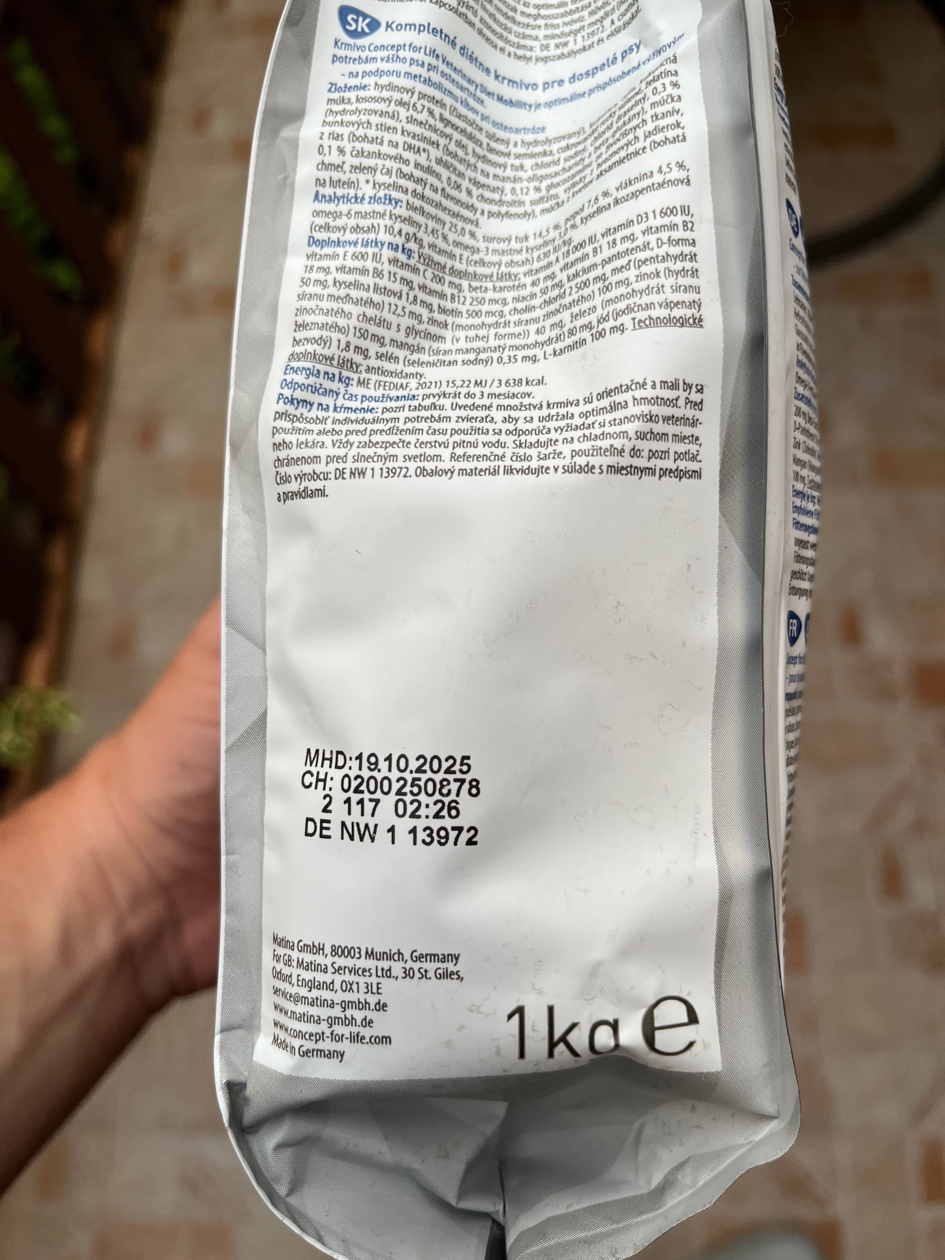 Кучешка храна суха за здрави стави/ concept for life mobility dog food