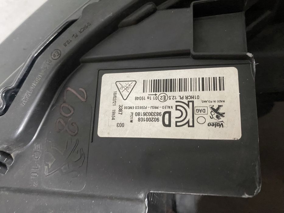 Far dreapta led Peugeot 208 an 2019-2022