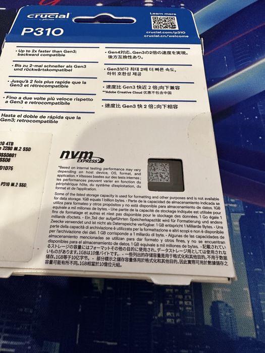 SSD Crucial P310 4TB PCIe Gen 4 x4 M.2 2280