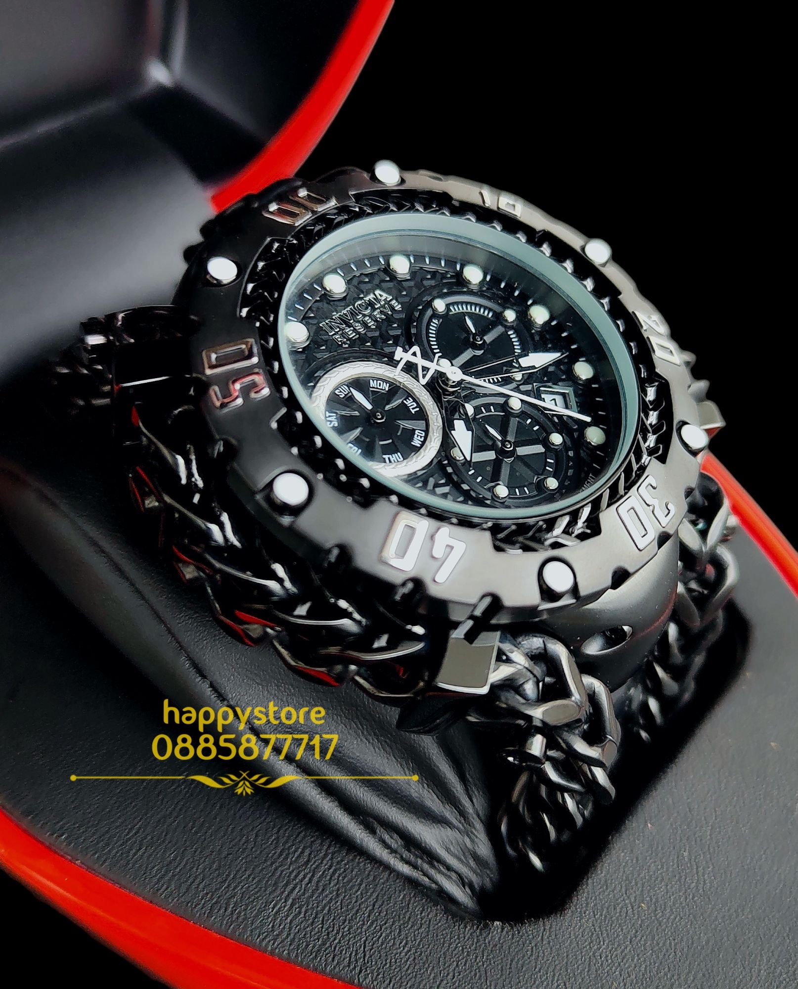 часовник INVICTA Gladiator Black 60 mm, Инвикта нов