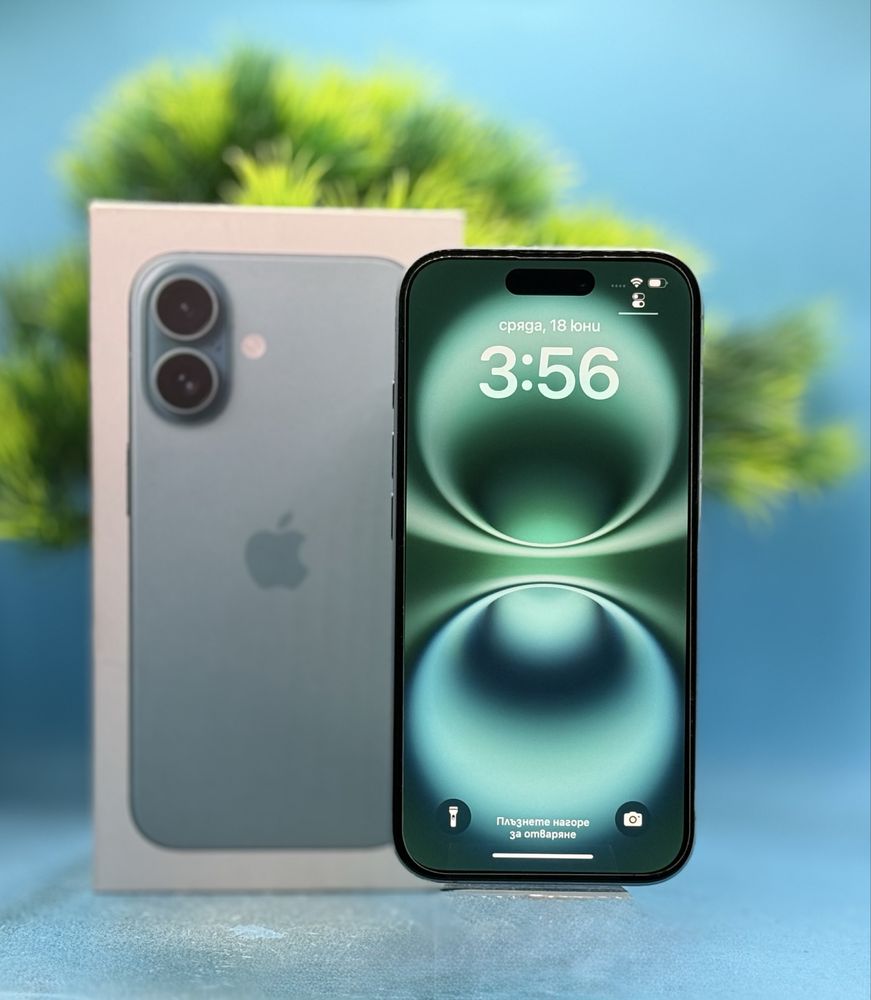 ГАРАНЦИОНЕН!!! Apple iPhone 16, 256GB, 5G, Teal