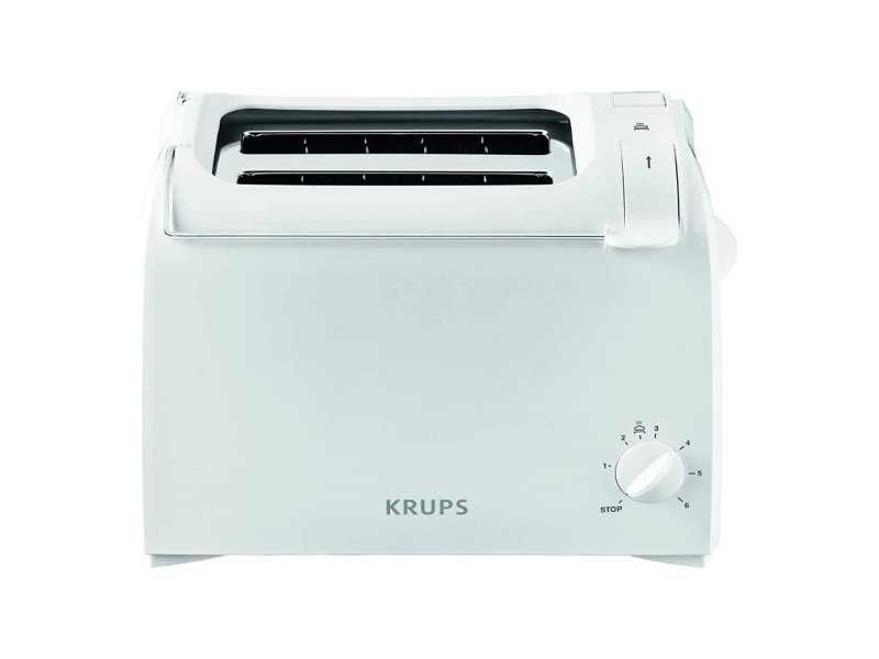 Кухненски Тостер за Две Филийки Хляб Krups KH 1511, Бял