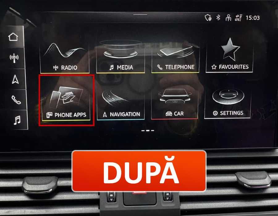 Audi MIB3 Apple CarPlay Android Auto Navigație Audi A4 B9 A5 Q5 A6 A7