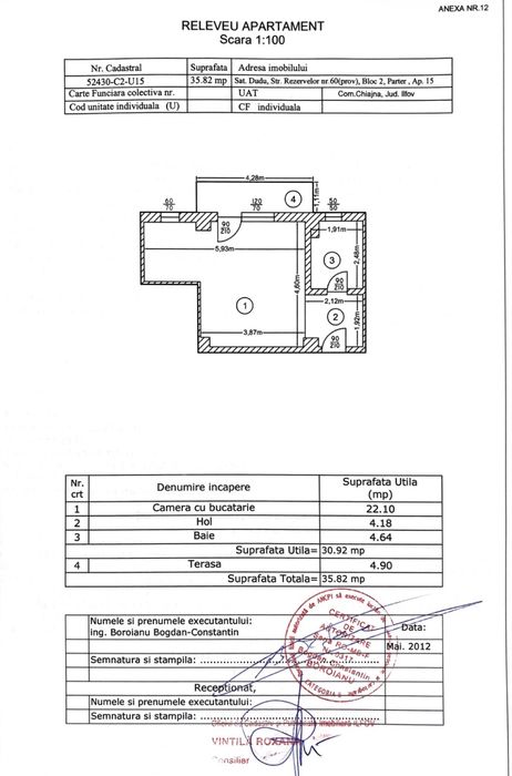 Garsoniera transformata in 2 camere Militari Residence