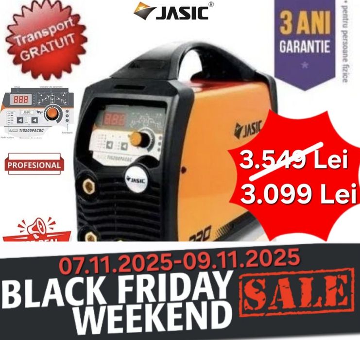 JASIC TIG 200P AC/DC(E201)-Aparat de sudura aluminiu/inox/otel TIG/WIG