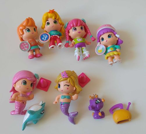 8 figurine fete Pinypon cu accesorii interschimbabile, 2 fete diferite