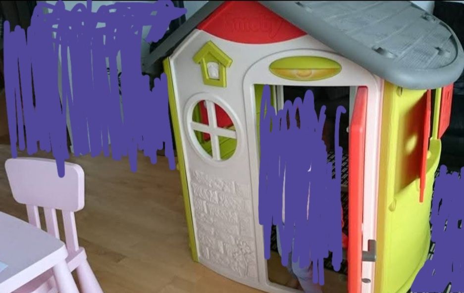 Casuta Smoby  + set masa & scaun ikea copiii