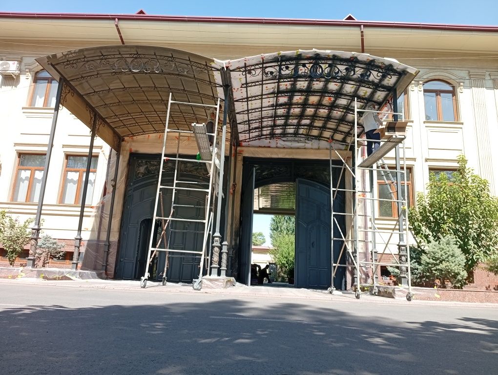 Ремонт реставрация сварка покраска ворот дарвоза Darvoza тамирлаш